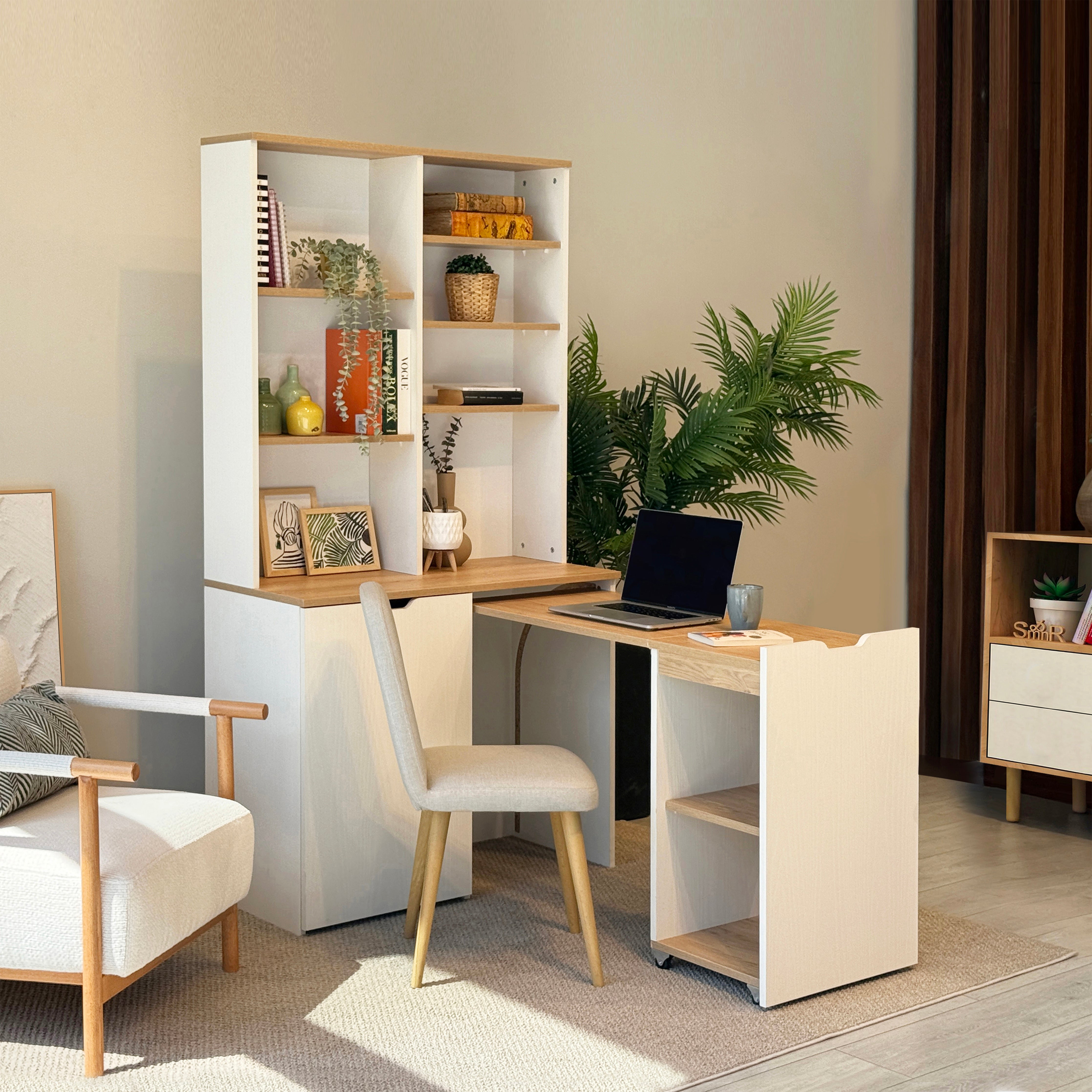 FLECTO KATLANABILIR MASALI KITAPLIK KARİNA SEDEF