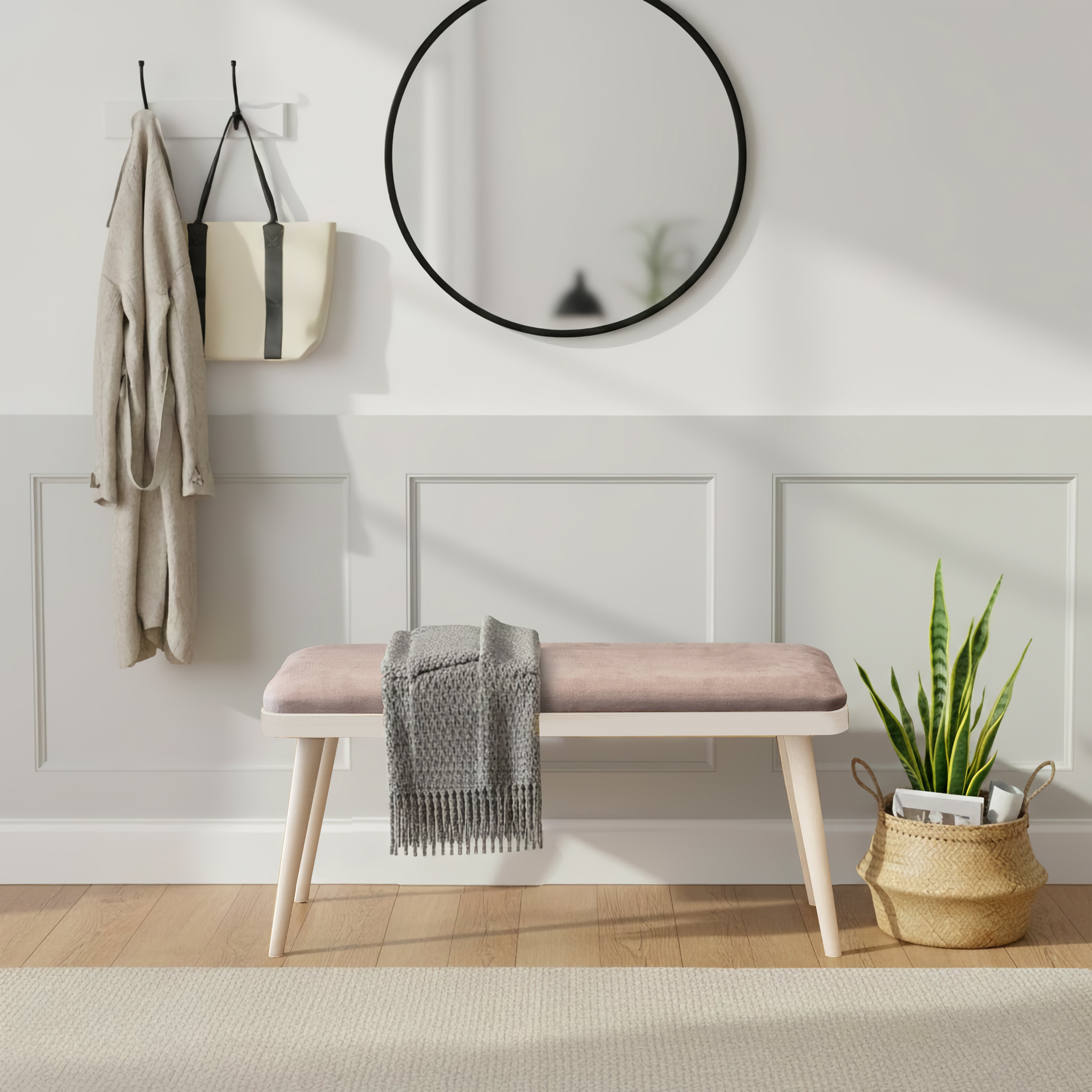 VİNA MİNİ BENCH SEDEF KREM