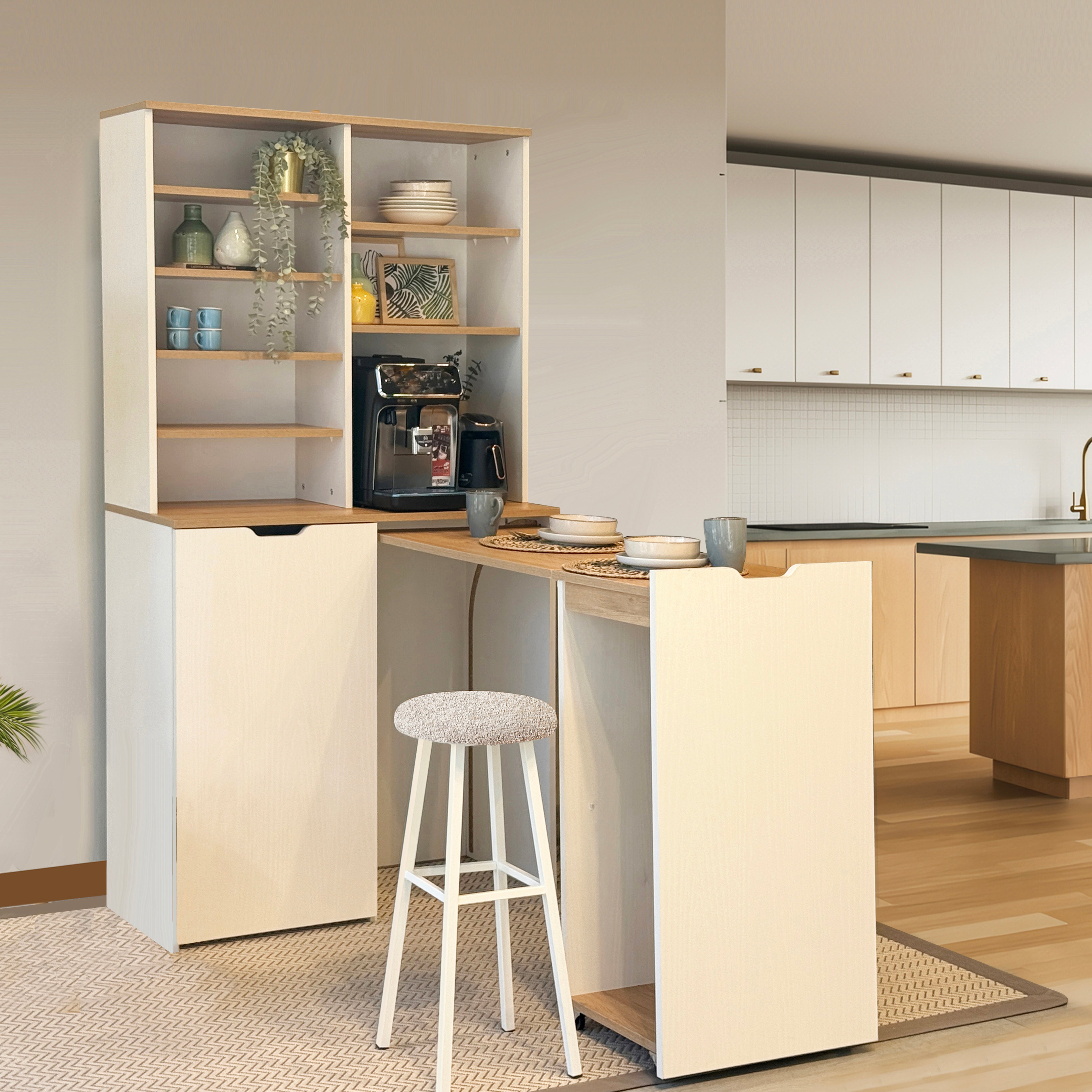 FOLDA KATLANABİLİR MASALI KAHVE KÖSESİ İKİ TABURELİ TAKIM