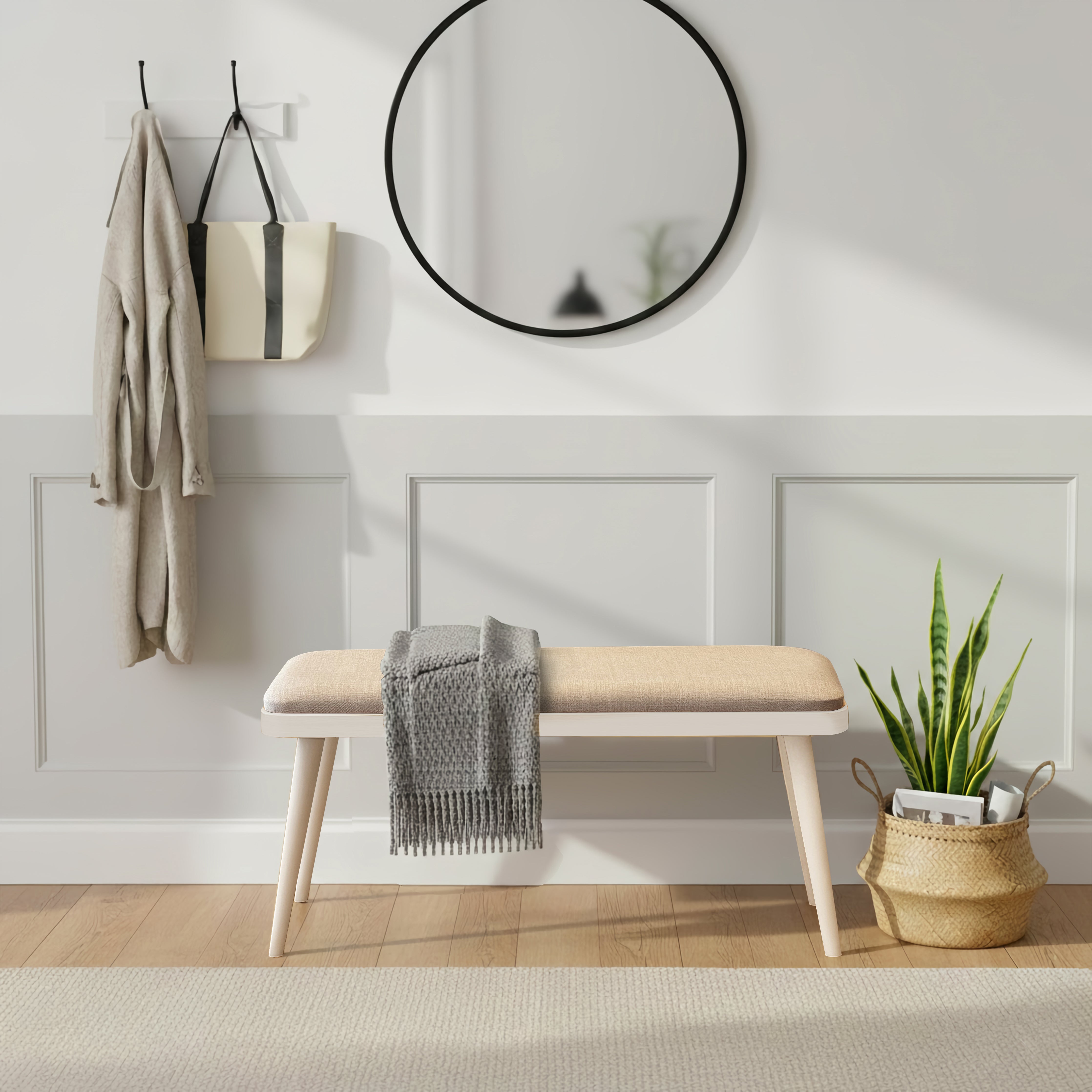 VİNA MİNİ BENCH SEDEF KREM