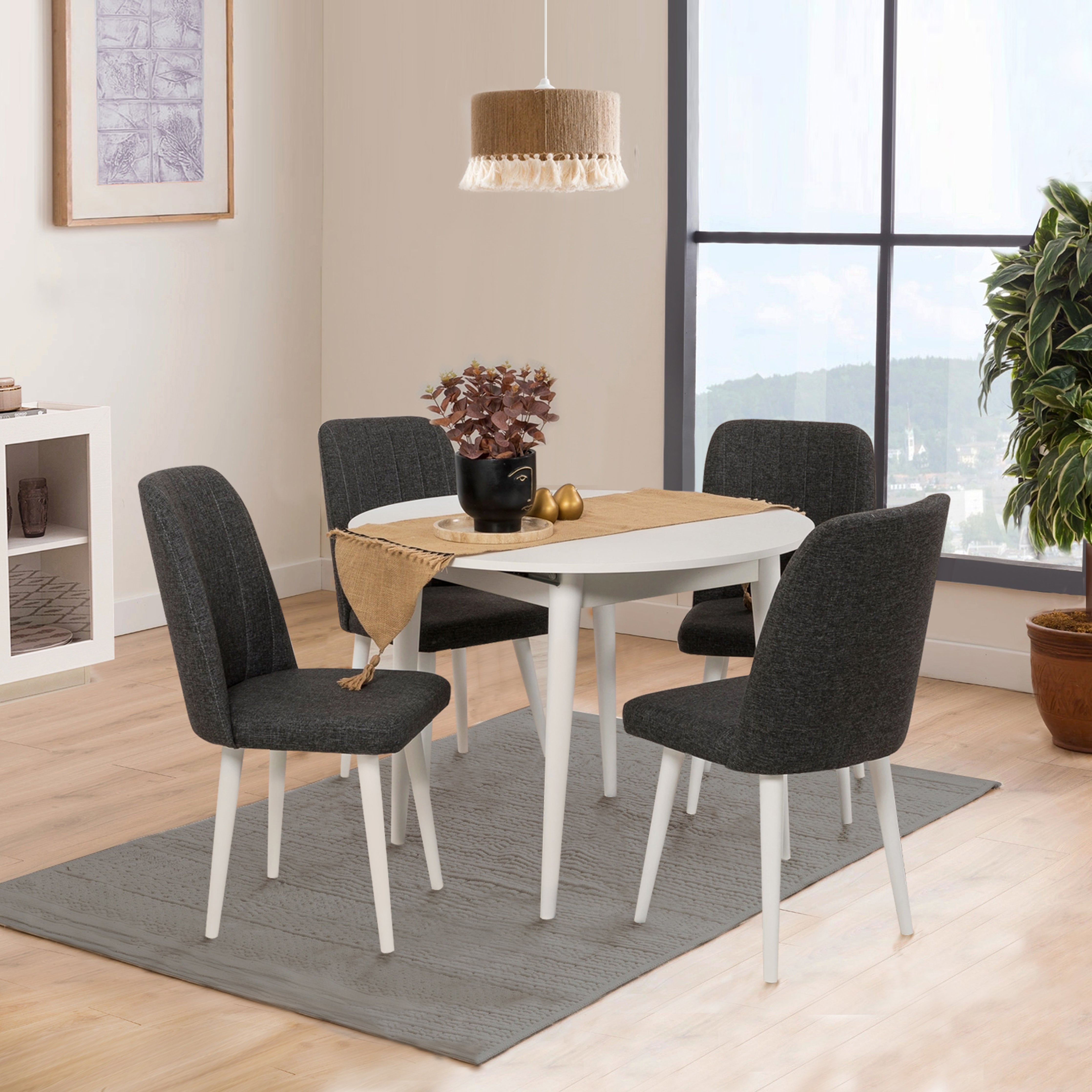 VİNA AÇILIR YUVARLAK MUTFAK MASA TAKIMI