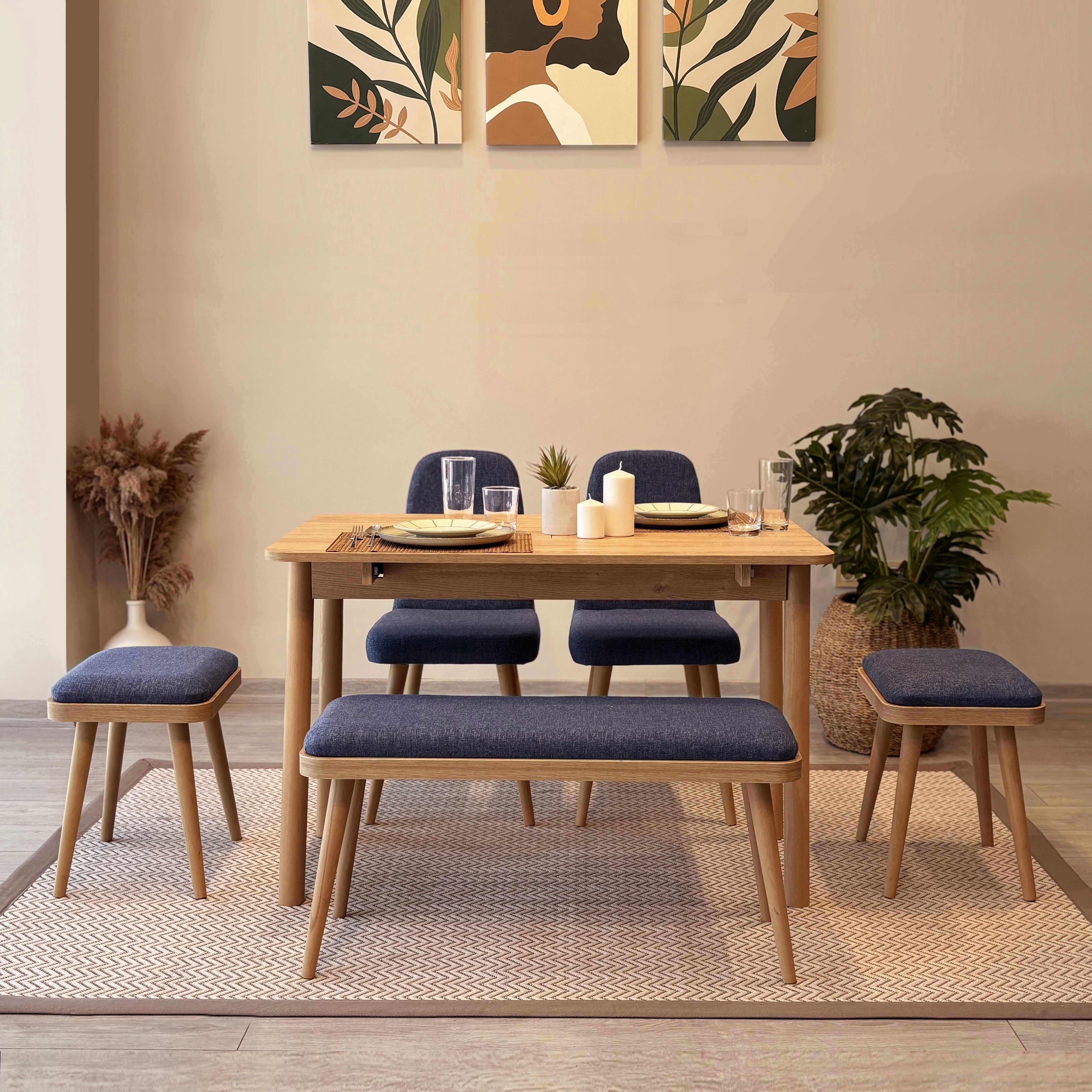 VİNA MİNİ AÇILIR MUTFAK MASA TAKIMI