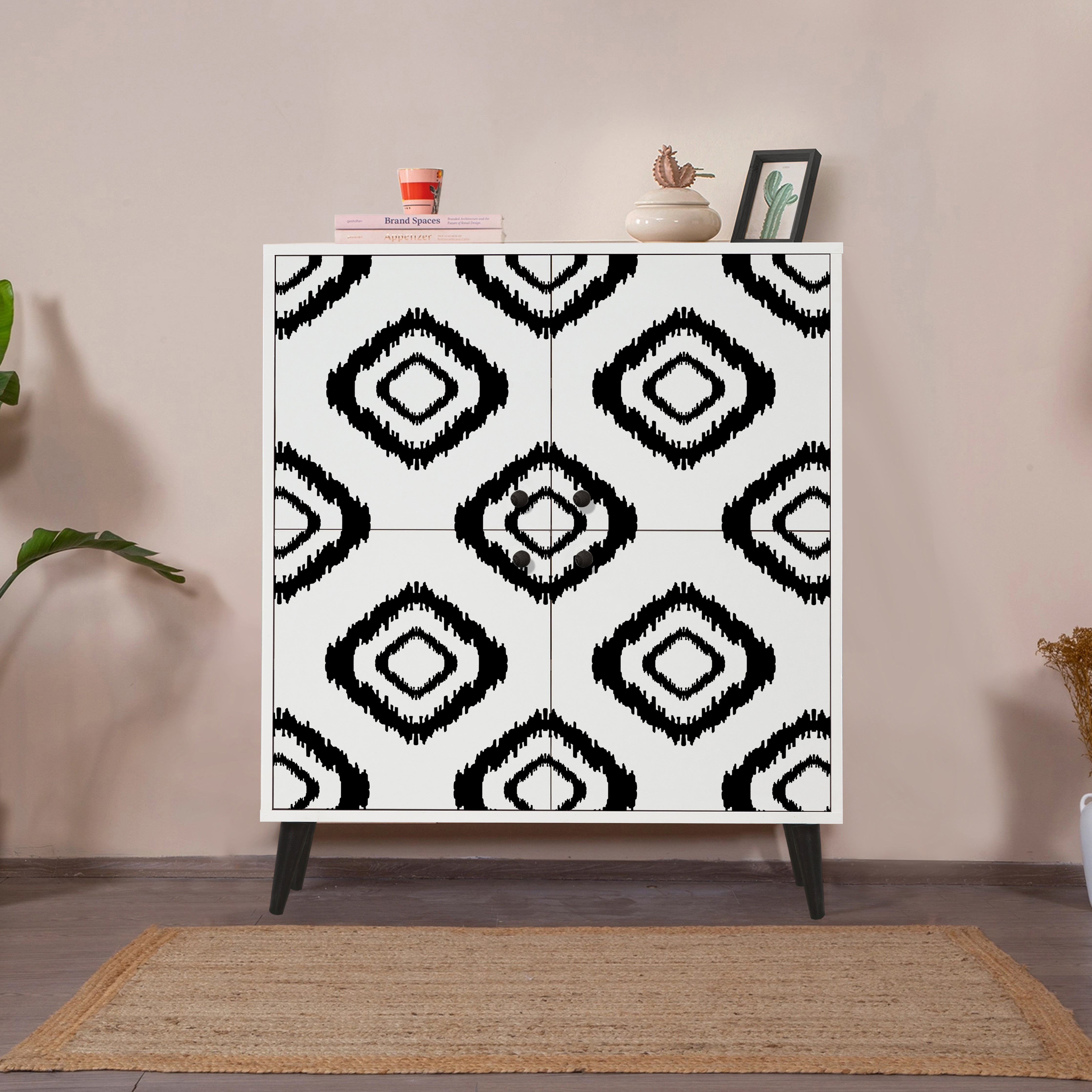 MULTİLÜX BEYAZ DESENLİ LAKE AYAK FAS