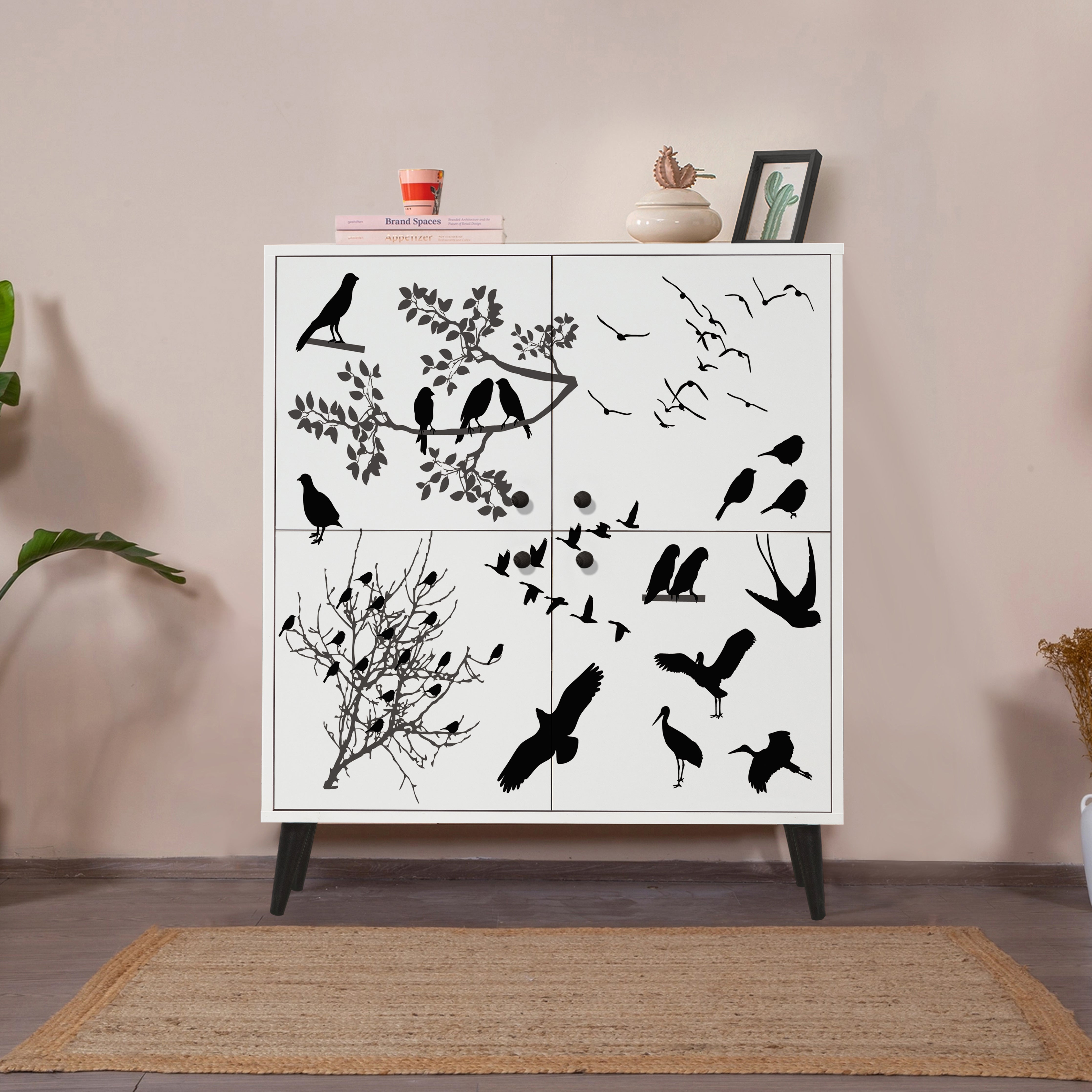 MULTİLÜX BEYAZ DESENLİ LAKE AYAK MANYAS