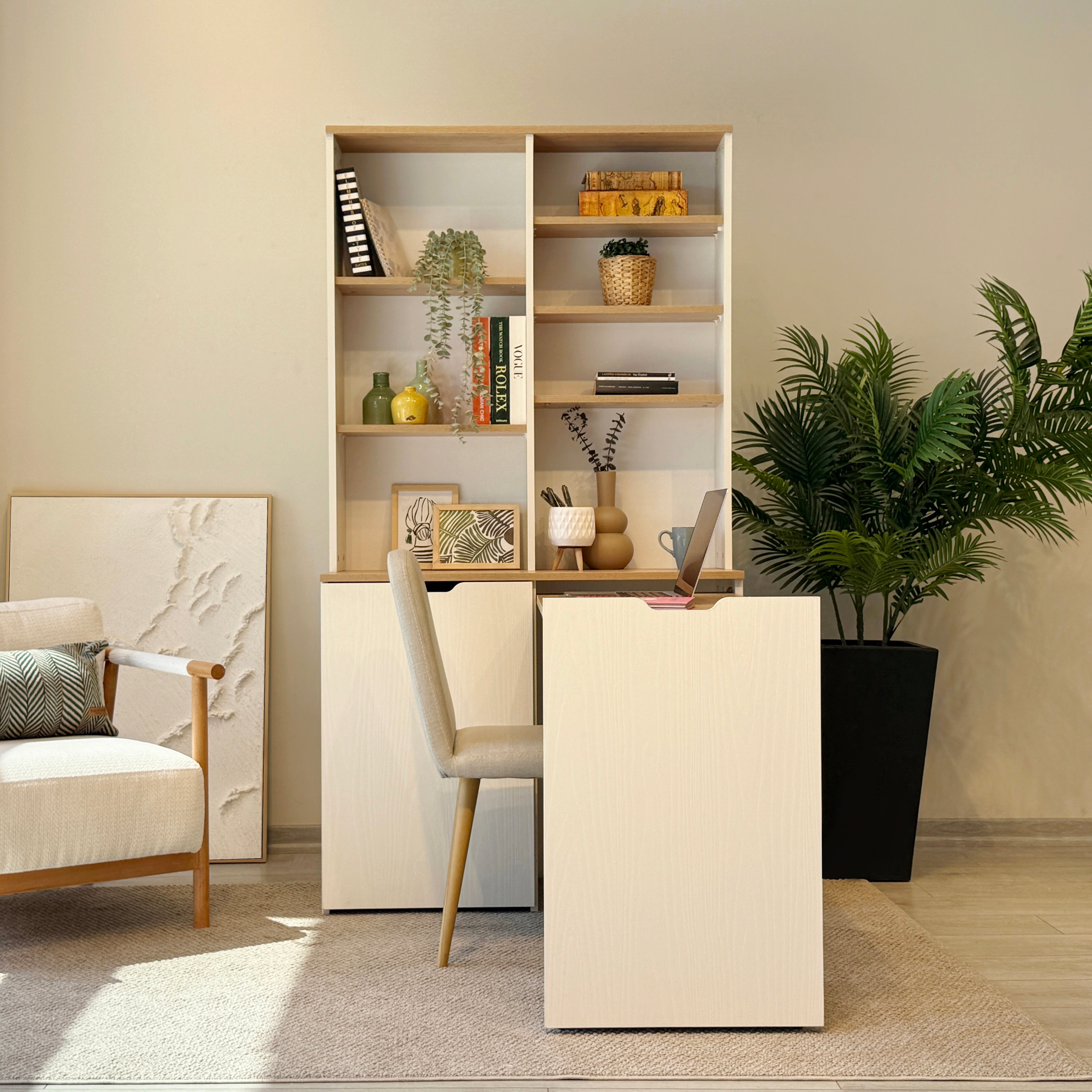 FLECTO KATLANABILIR MASALI KITAPLIK KARİNA SEDEF