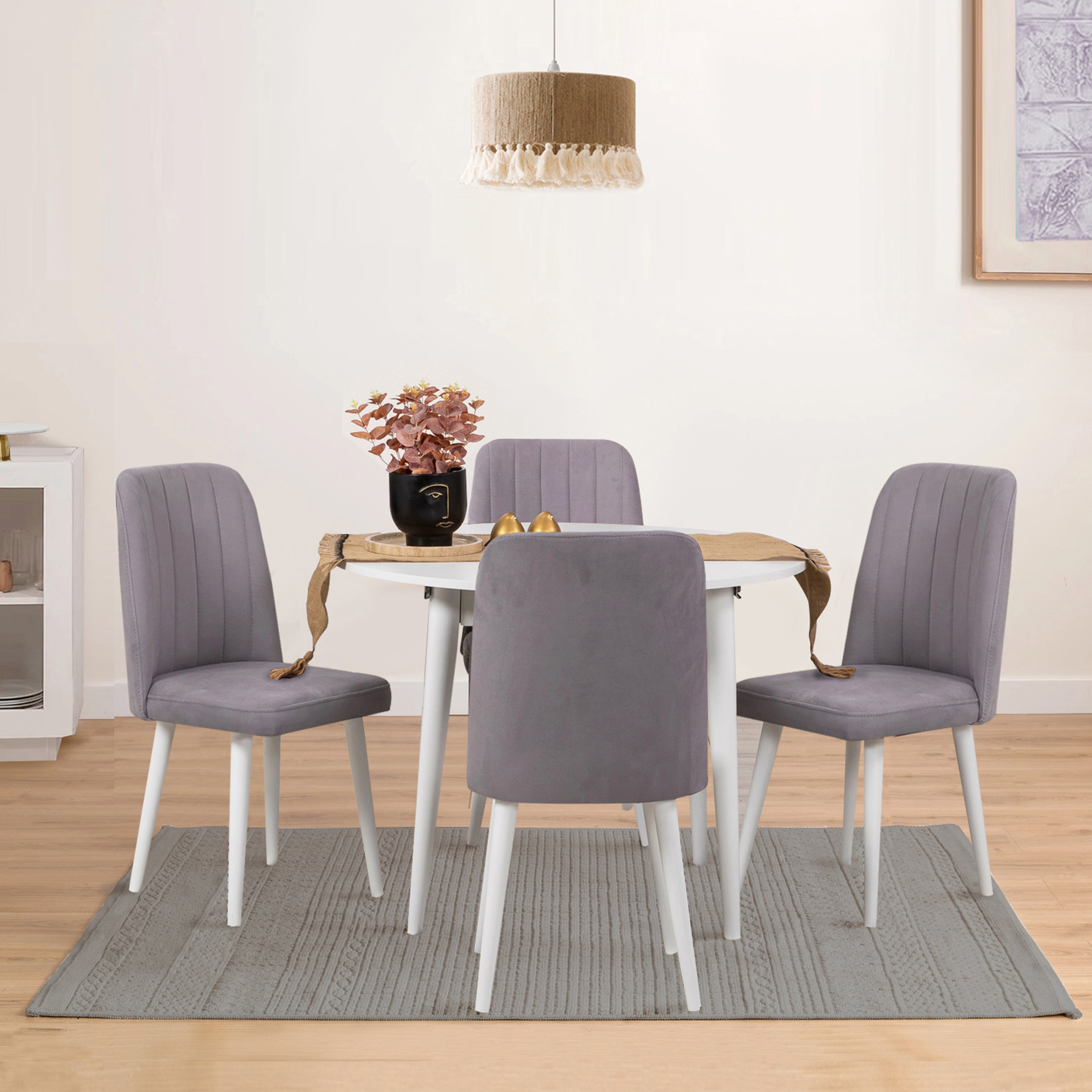 VİNA AÇILIR YUVARLAK MUTFAK MASA TAKIMI