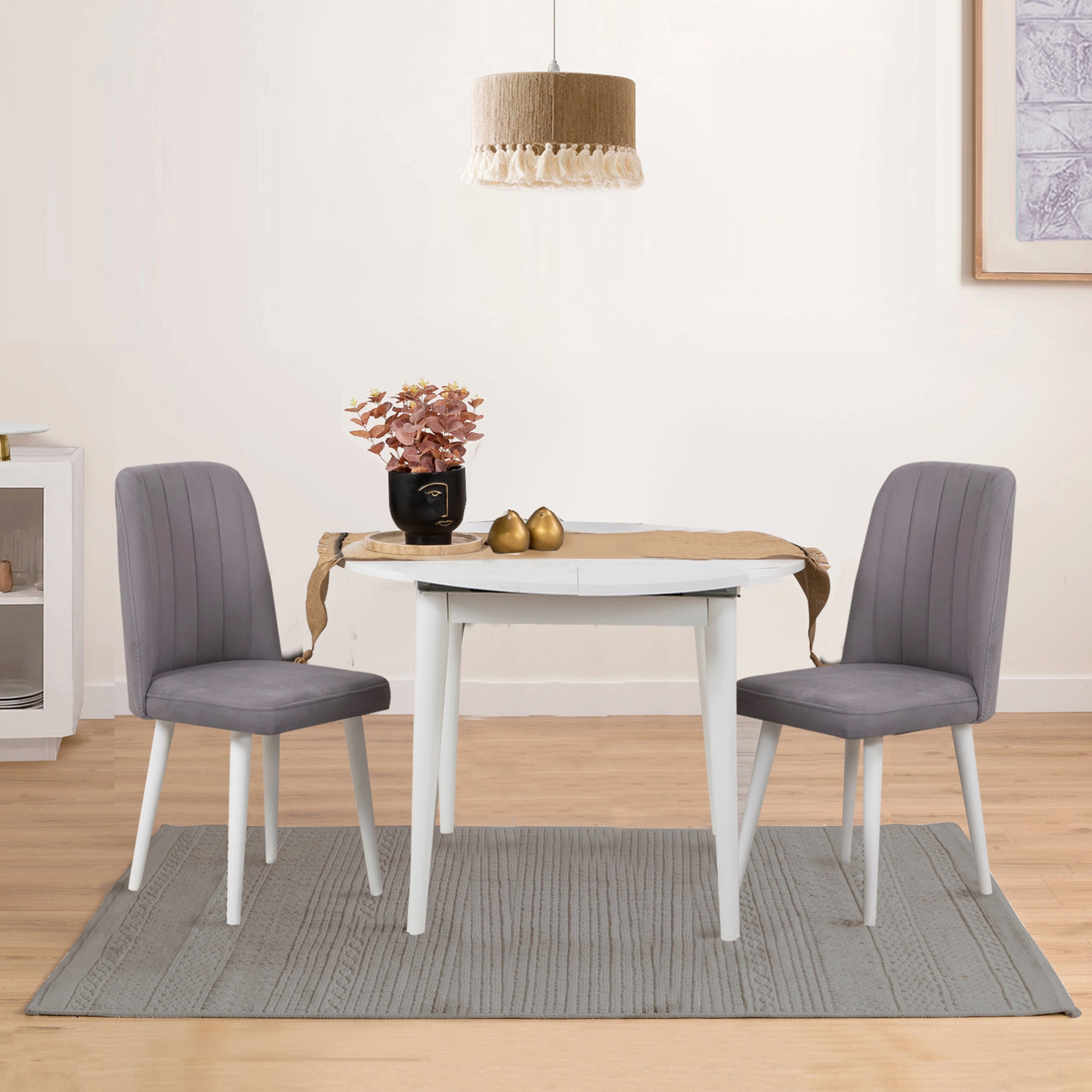 VİNA AÇILIR YUVARLAK MUTFAK MASA TAKIMI