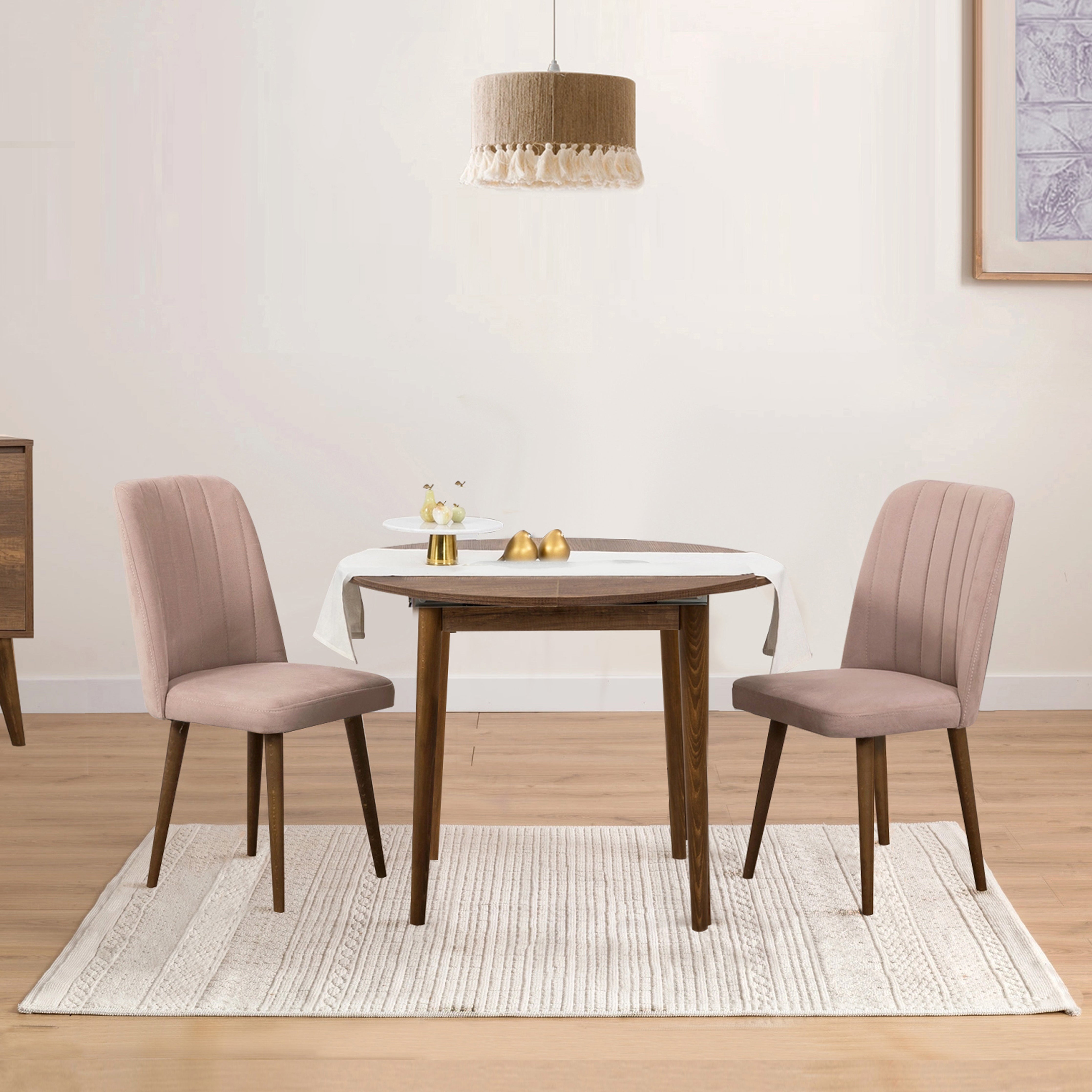 VİNA AÇILIR YUVARLAK MUTFAK MASA TAKIMI