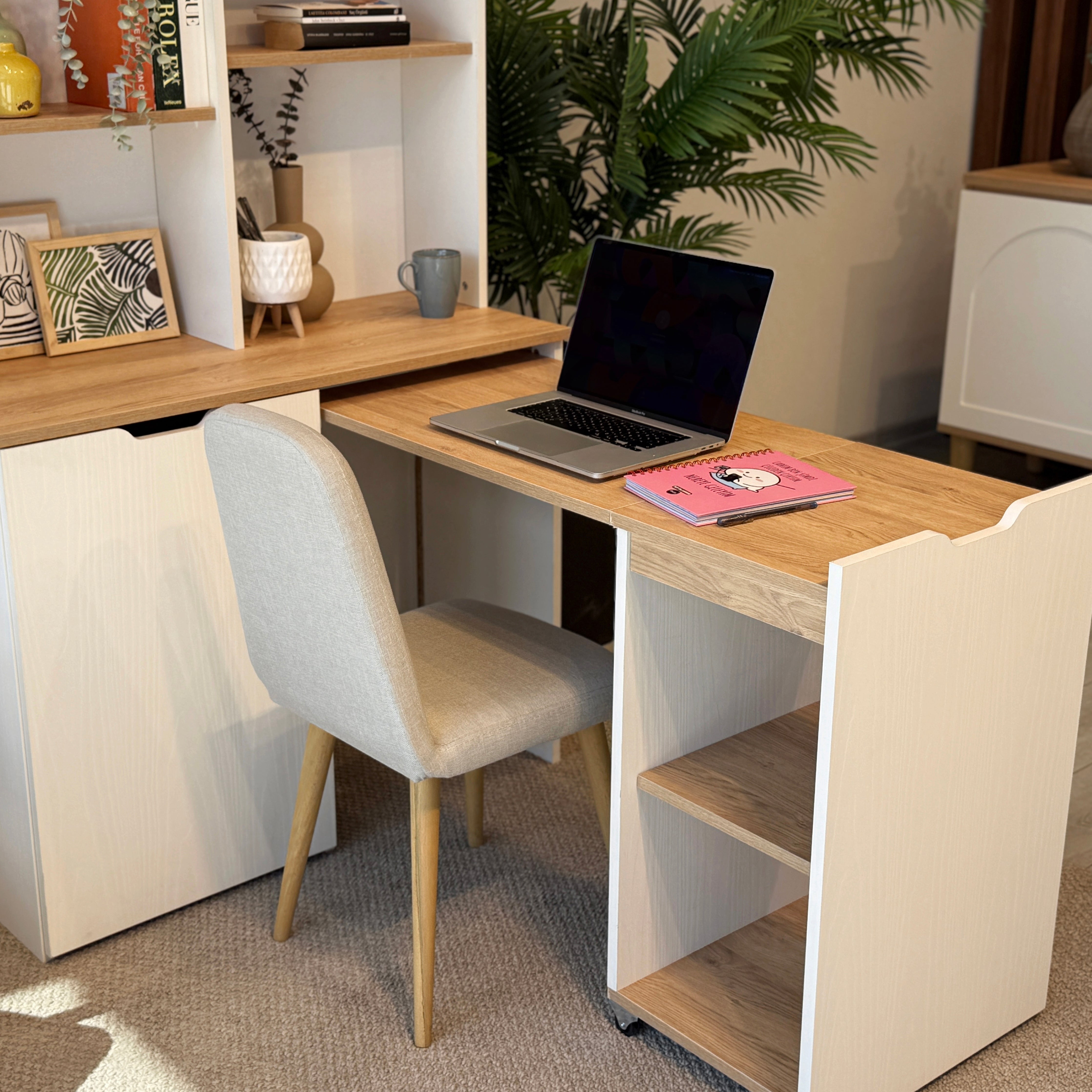 FLECTO KATLANABILIR MASALI KITAPLIK KARİNA SEDEF