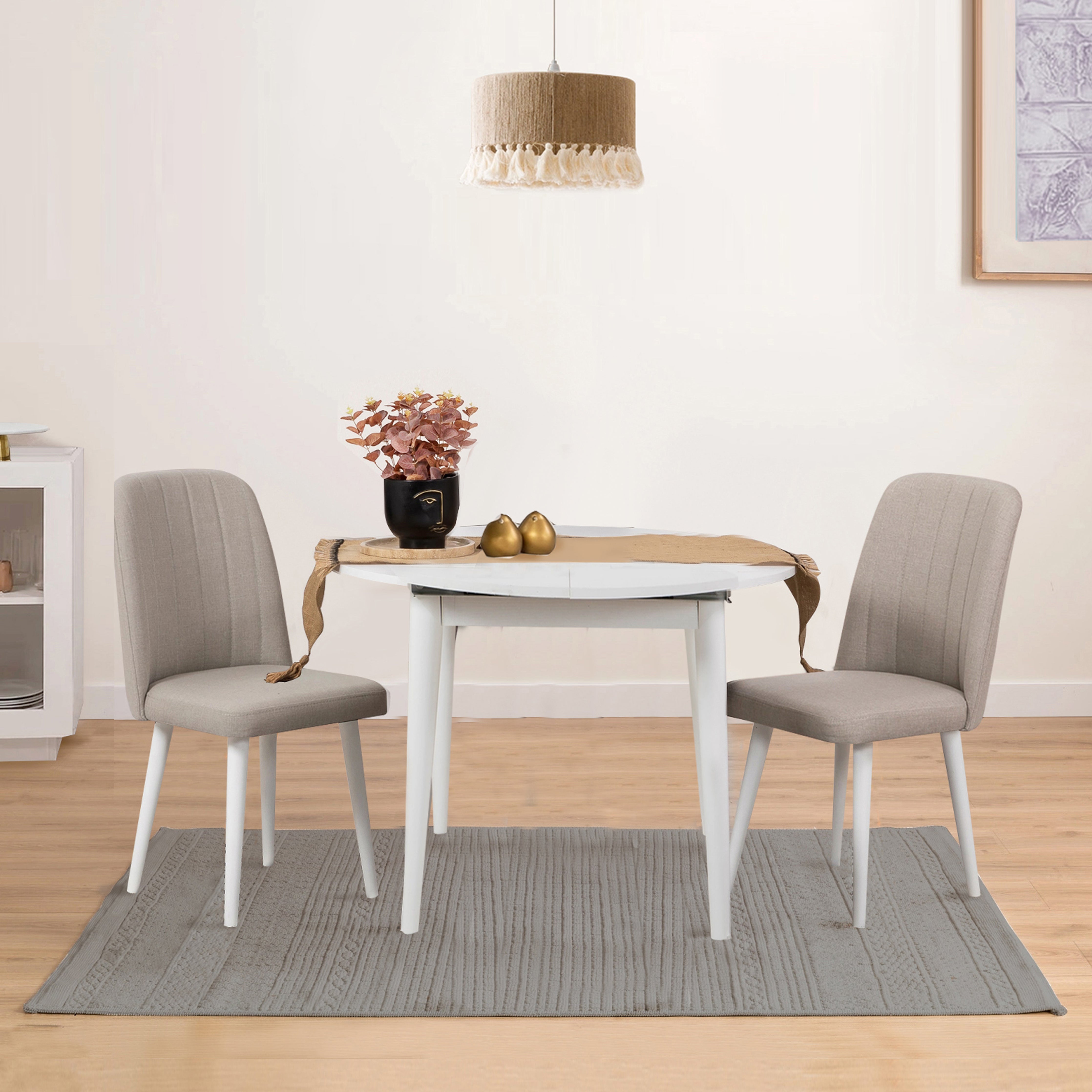 VİNA AÇILIR YUVARLAK MUTFAK MASA TAKIMI