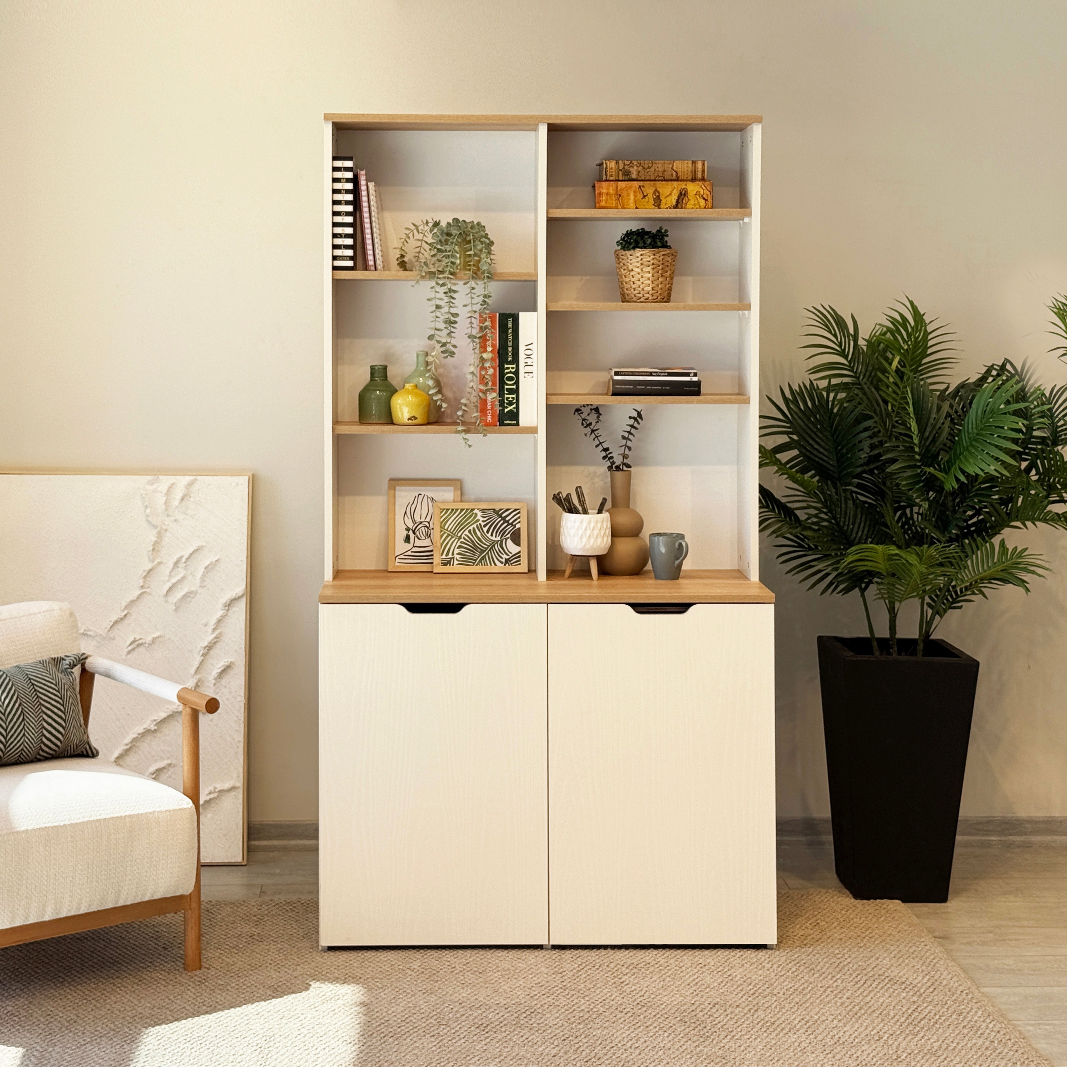 FLECTO KATLANABILIR MASALI KITAPLIK KARİNA SEDEF