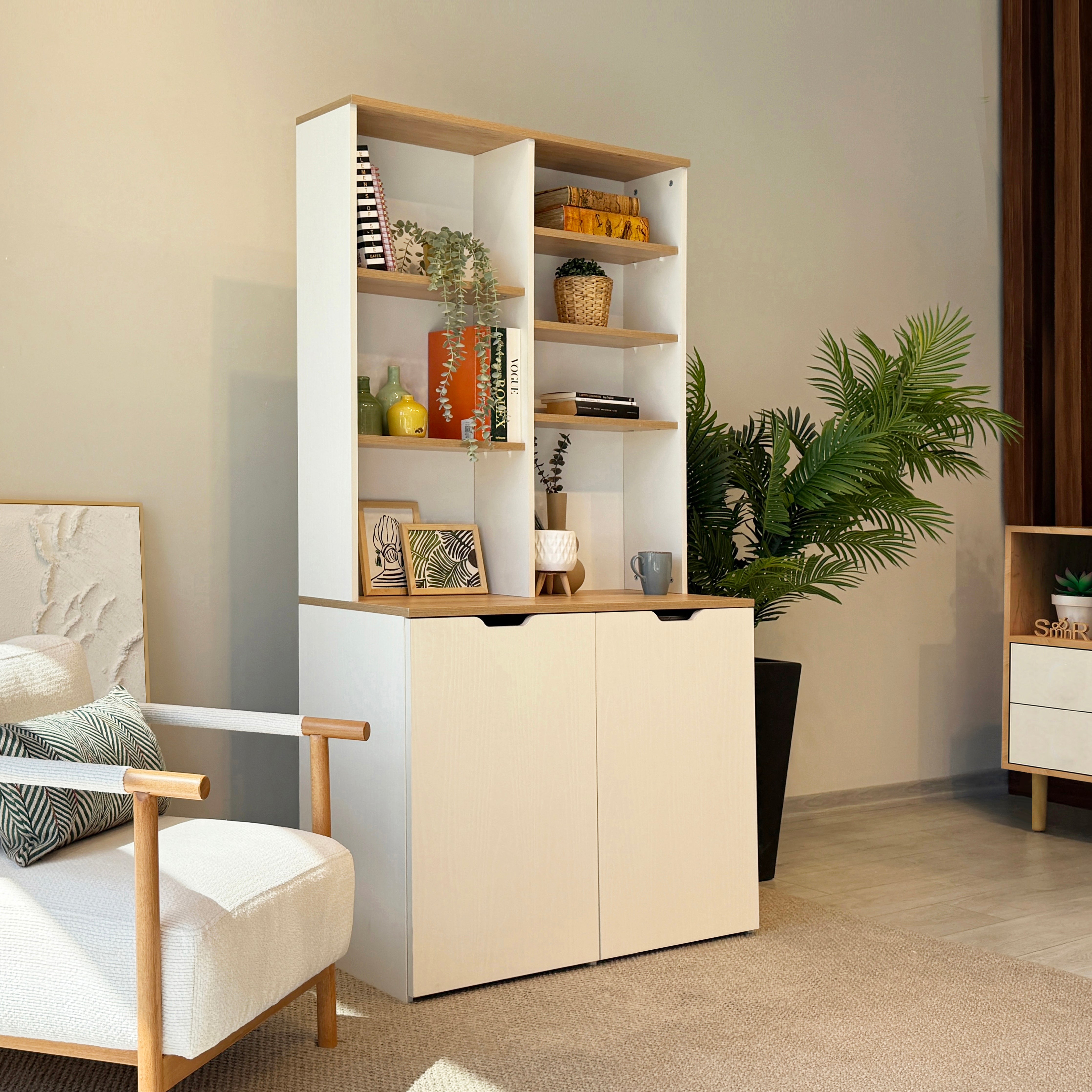 FLECTO KATLANABILIR MASALI KITAPLIK KARİNA SEDEF