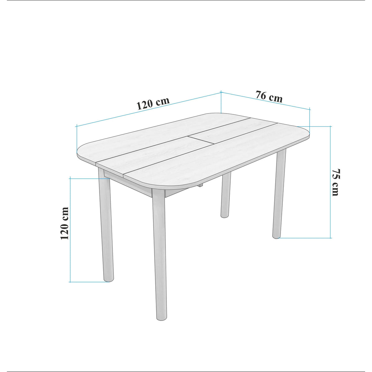 VİNA LUXE AÇILIR MDF MUTFAK MASA TAKIMI CEVİZ