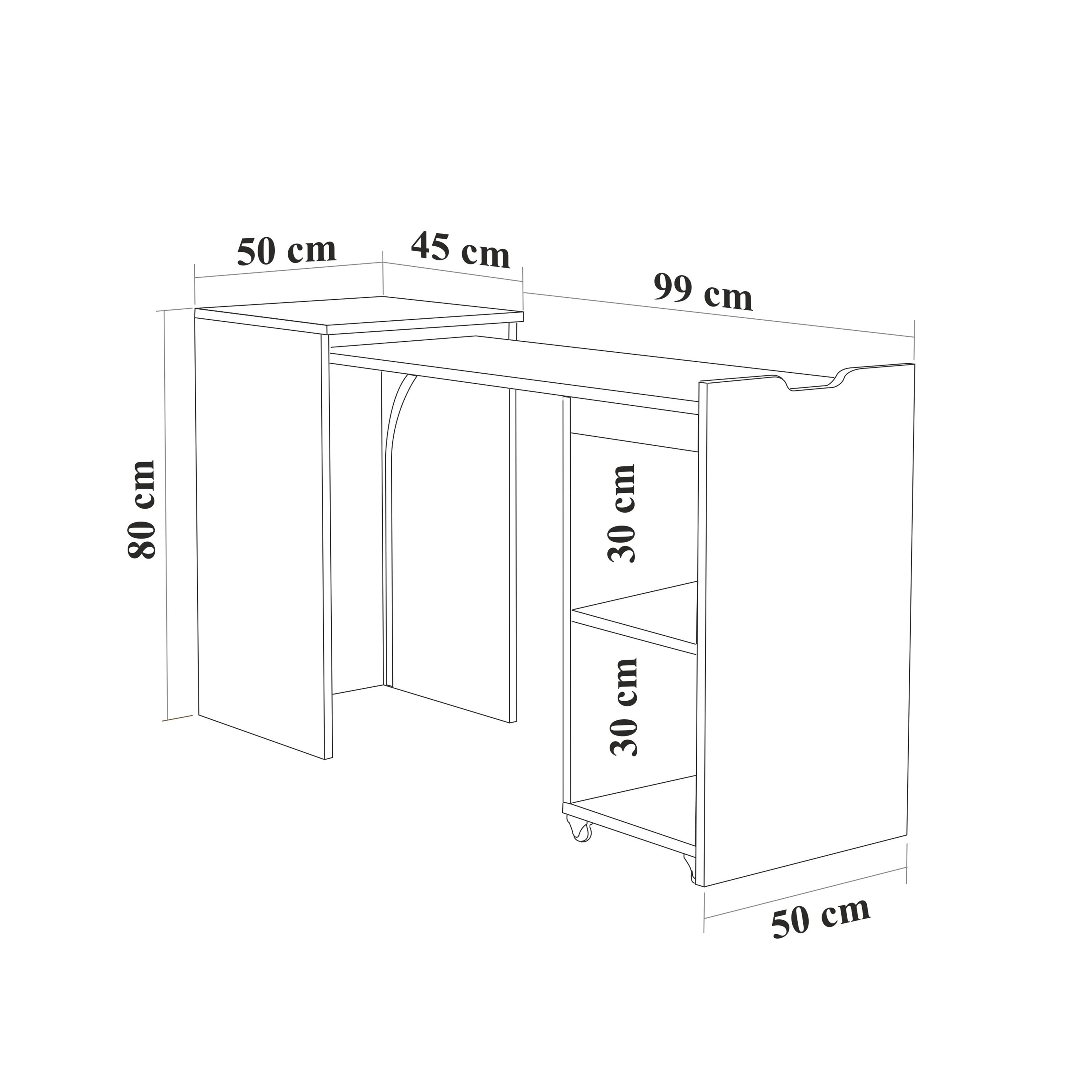 MODULO KATLANABİLİR ÇALISMA MASASI KARİNA SEDEF