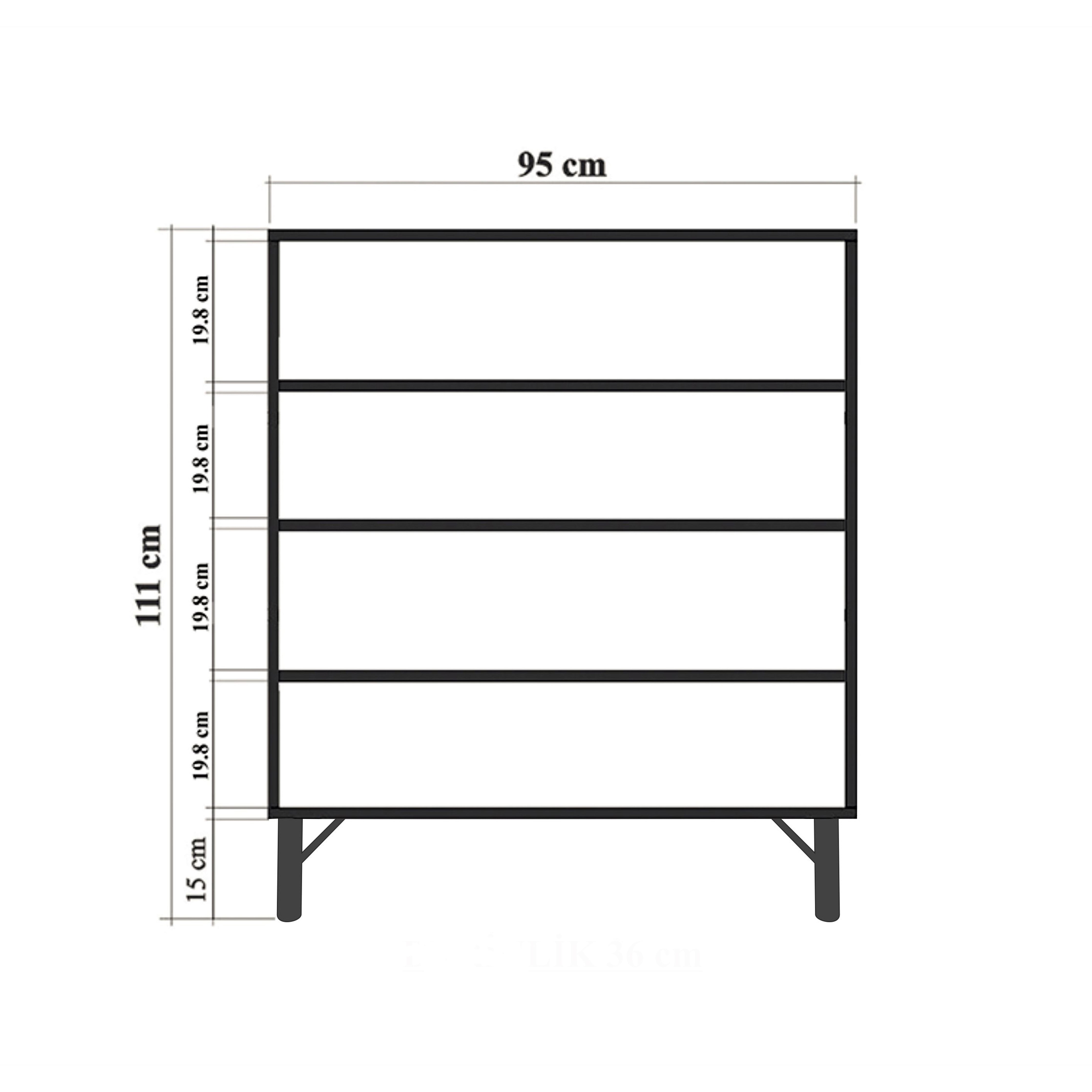 MULTİLÜX BEYAZ DESENLİ METAL AYAK DOT