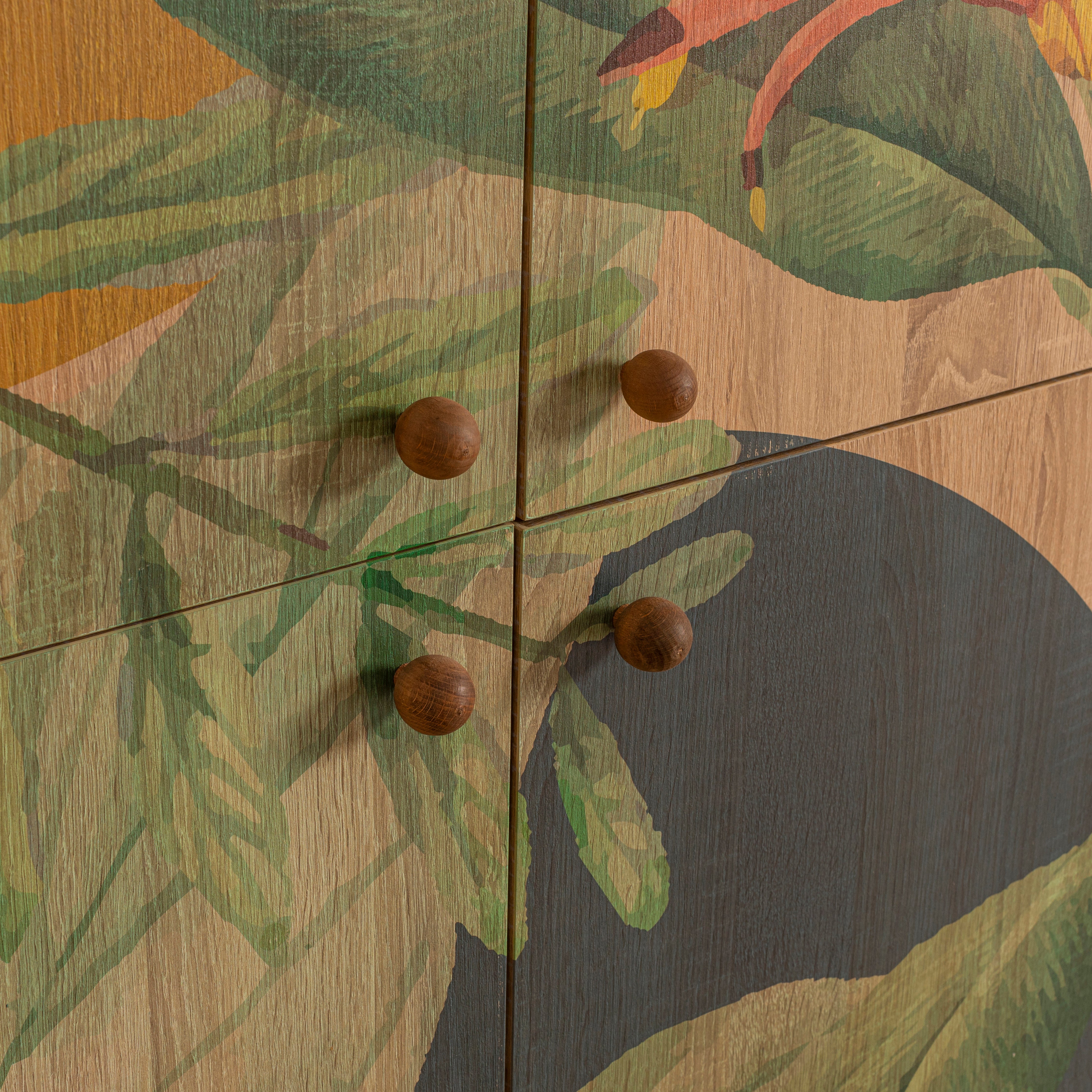 MULTİLÜX SONOMO DESENLİ SİLİNDİR AHŞAP AYAK SAKA