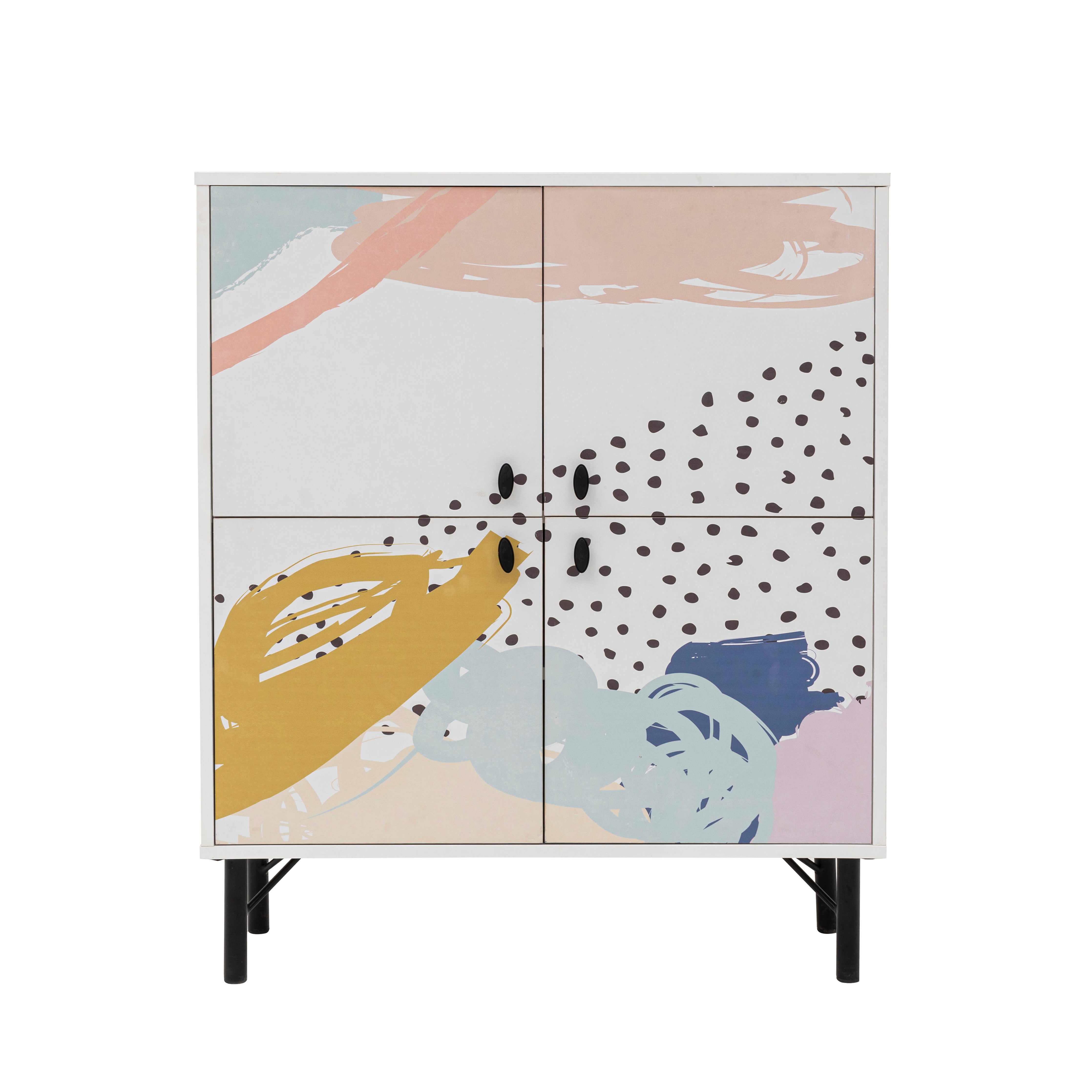 MULTİLÜX BEYAZ DESENLİ METAL AYAK DOT