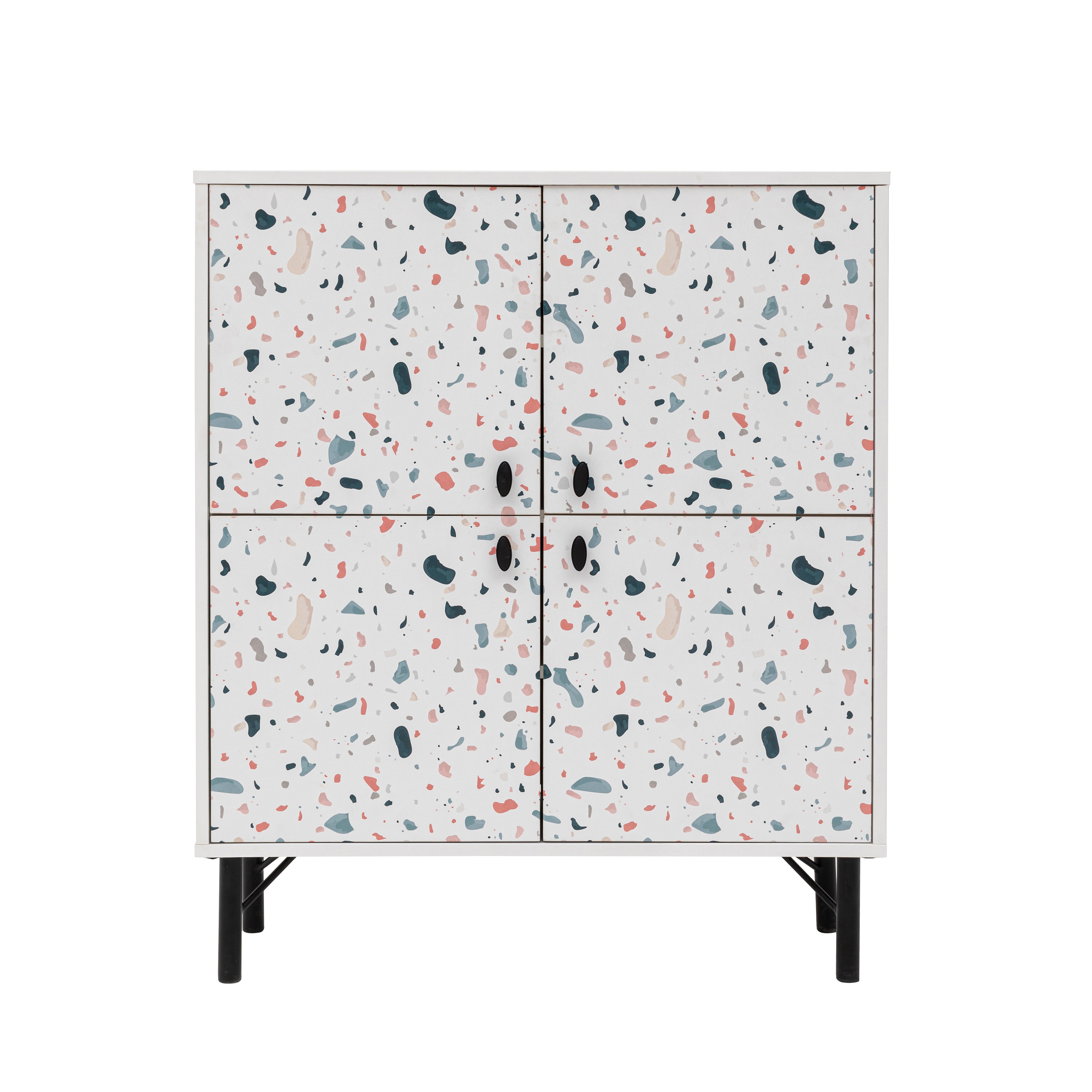 MULTİLÜX BEYAZ DESENLİ METAL AYAK TERAZZO