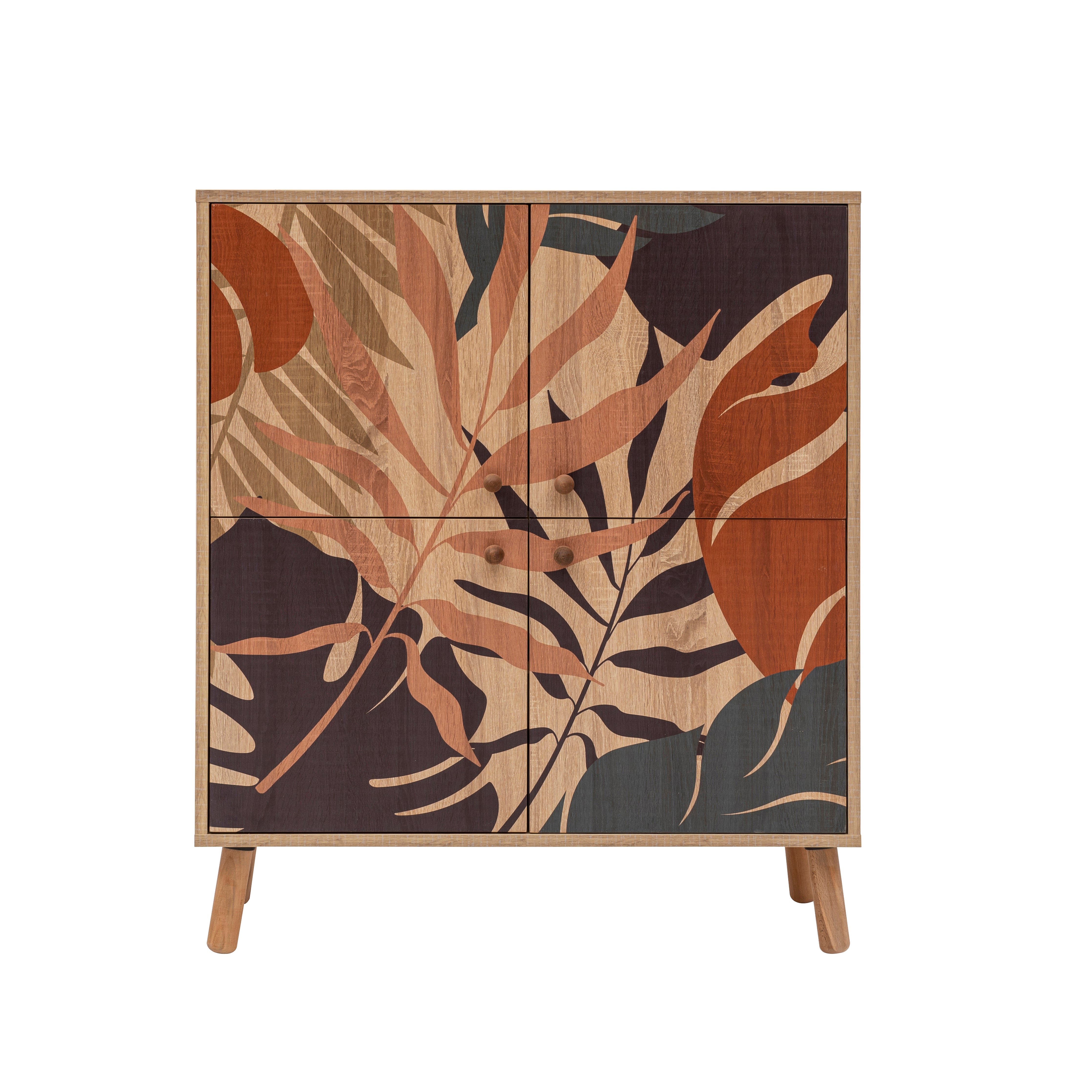 MULTİLÜX SONOMO DESENLİ SİLİNDİR AHŞAP AYAK PALM