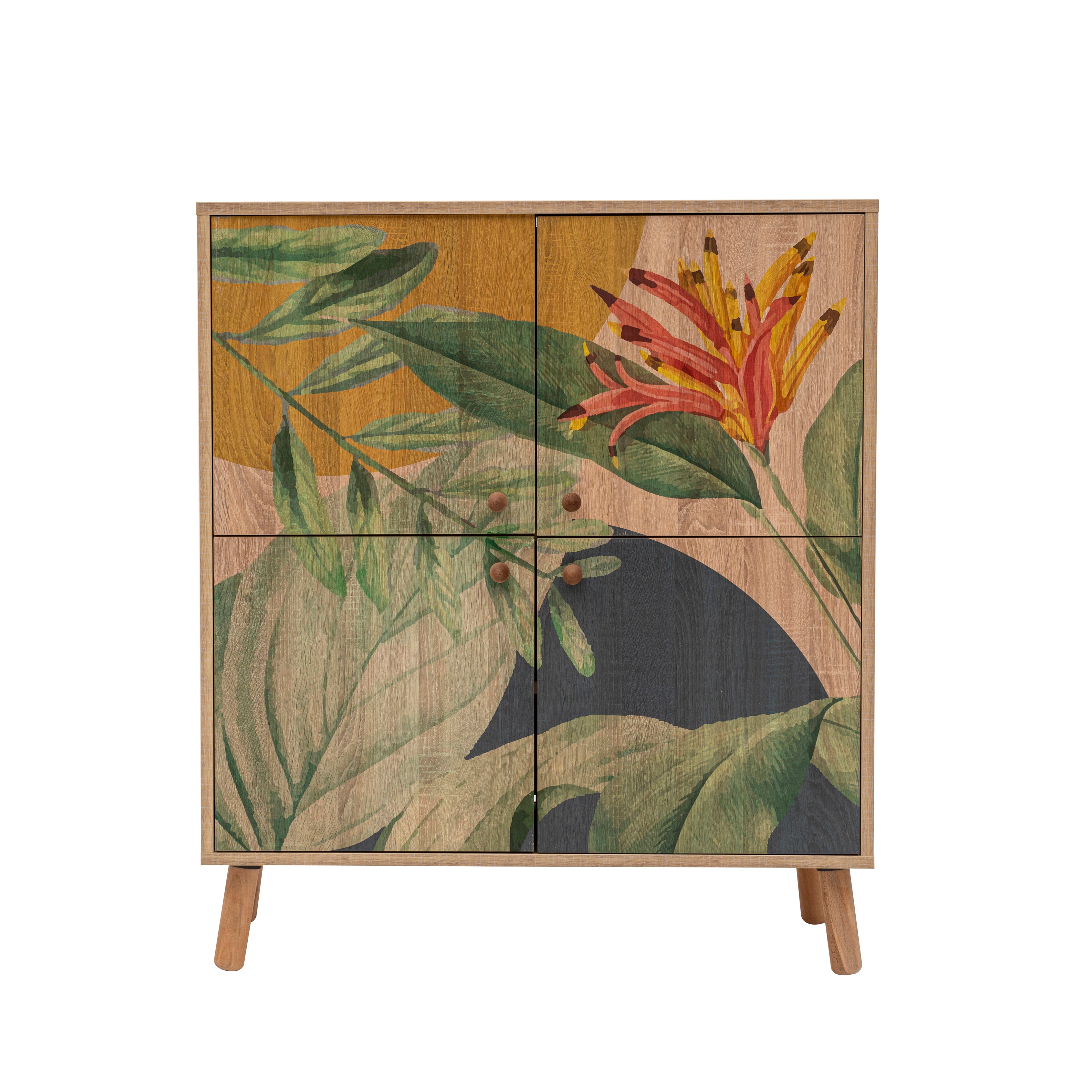 MULTİLÜX SONOMO DESENLİ SİLİNDİR AHŞAP AYAK SAKA