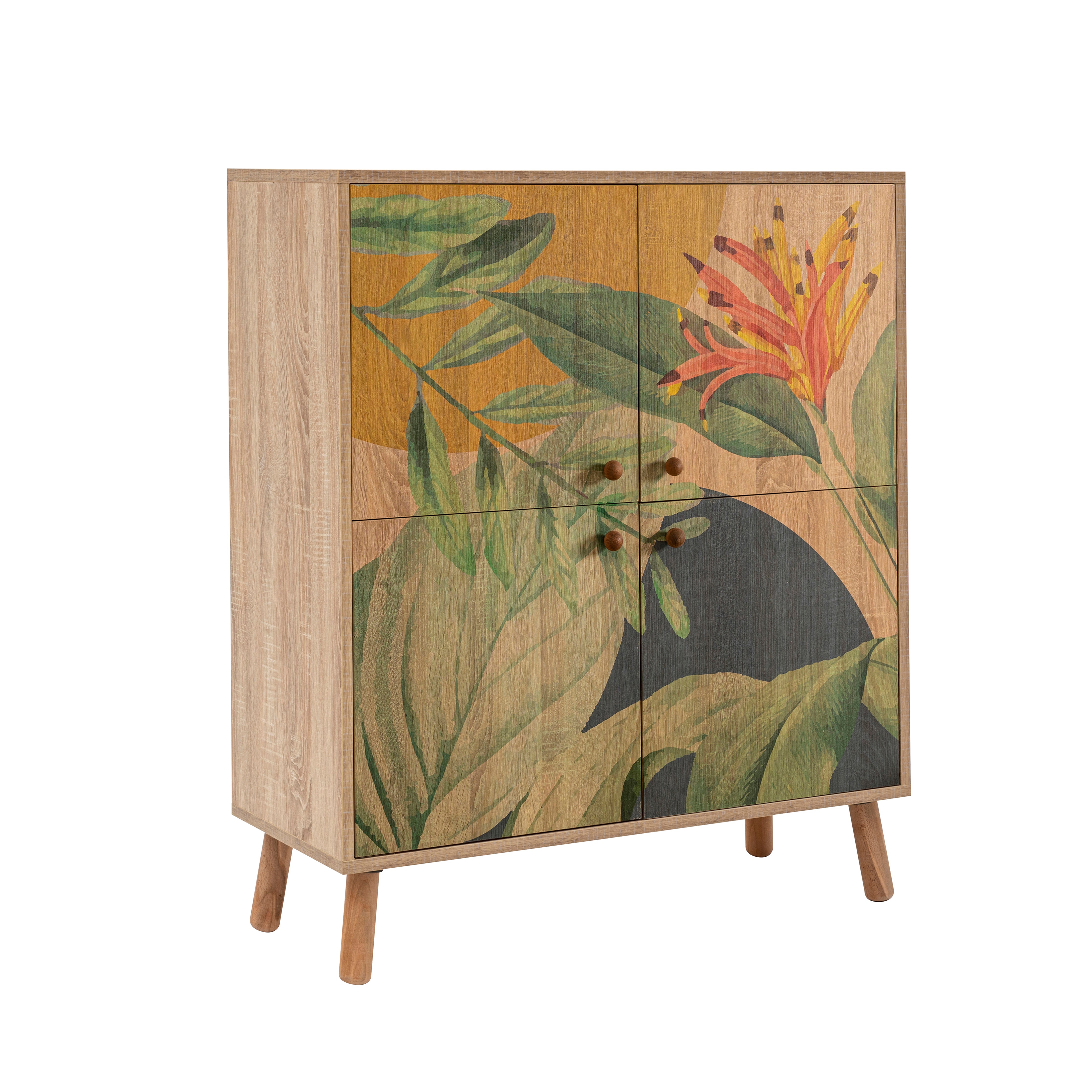 MULTİLÜX SONOMO DESENLİ SİLİNDİR AHŞAP AYAK SAKA