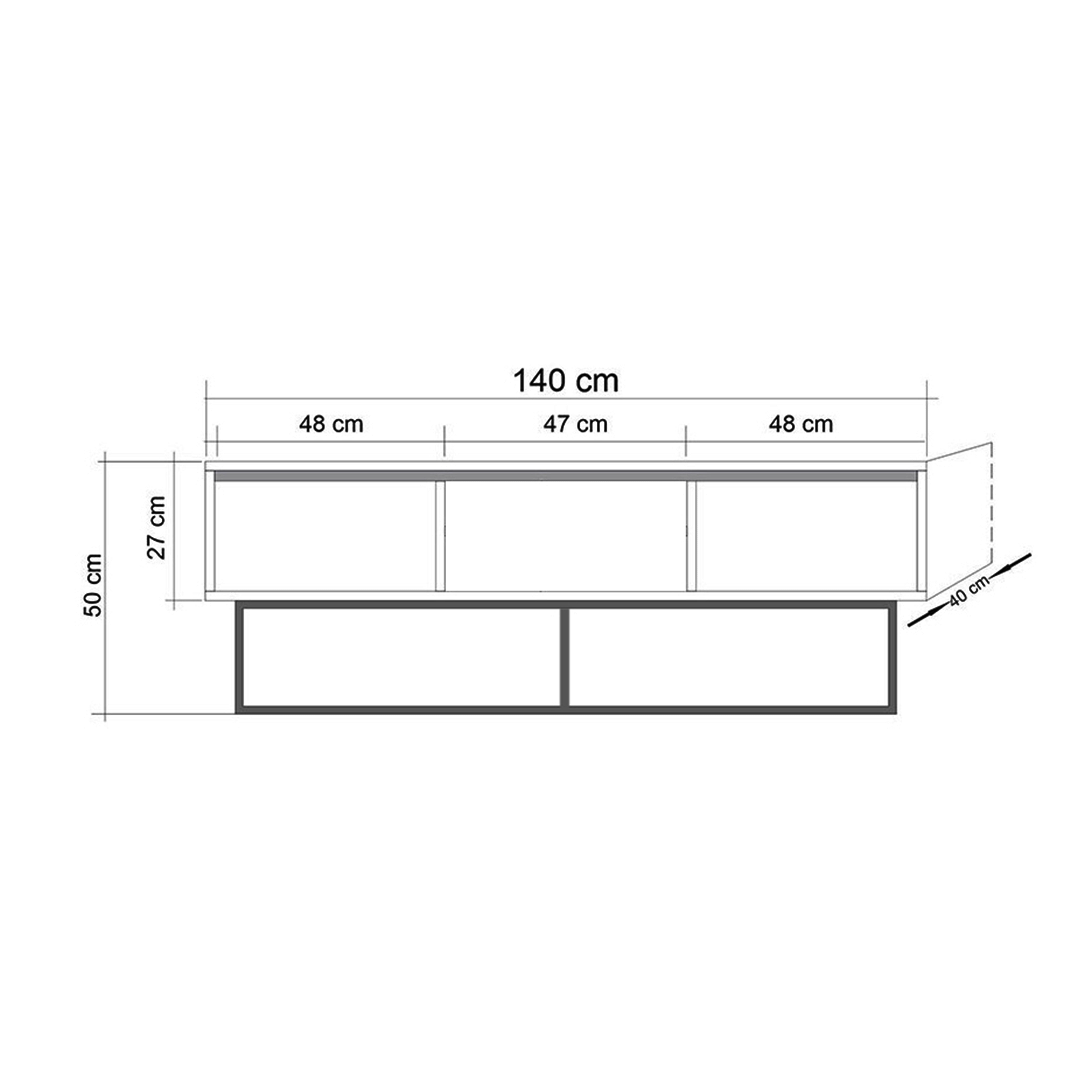 MİLO TV SEHPASI CEVİZ 140